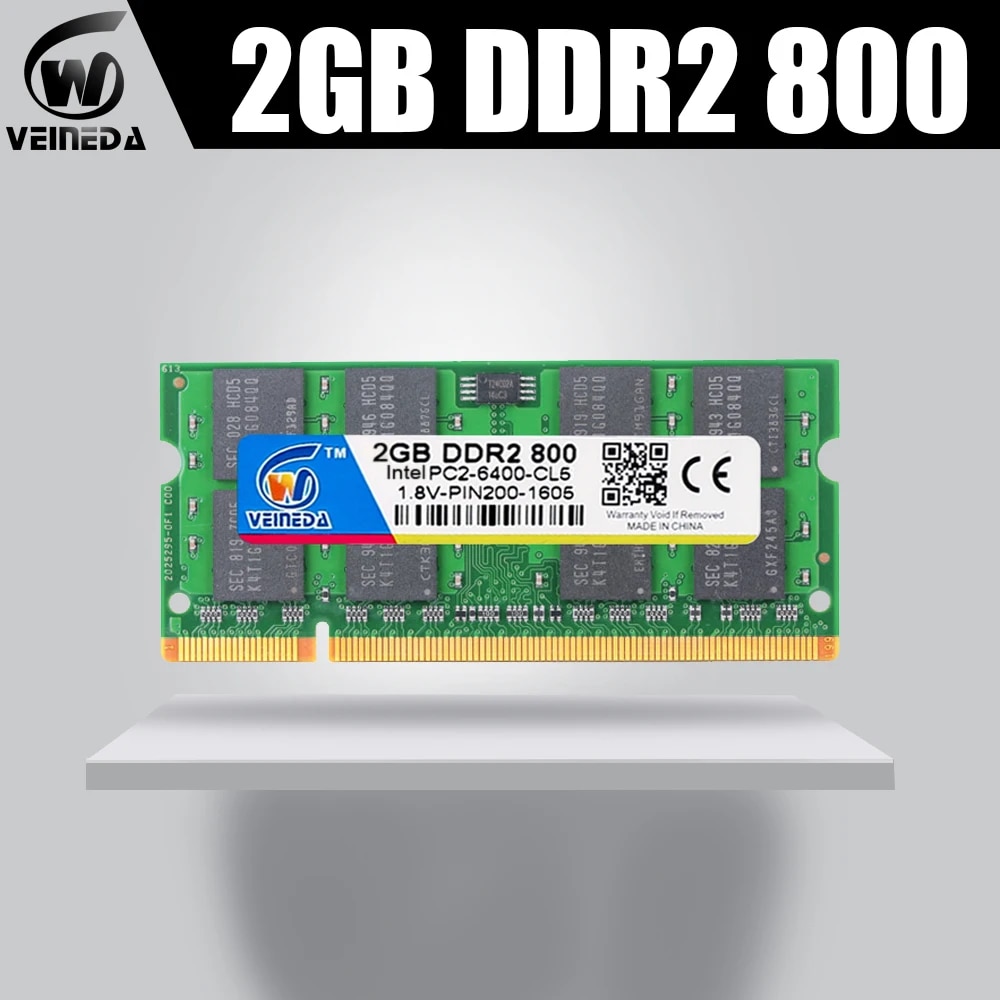 【3C VictoryEagle】VEINEDA Memory ram 2GB 800MHZ ddr2 notebook 2GB 667MHZ for Intel amd mobo Support ram ddr2 Laptop pc533
