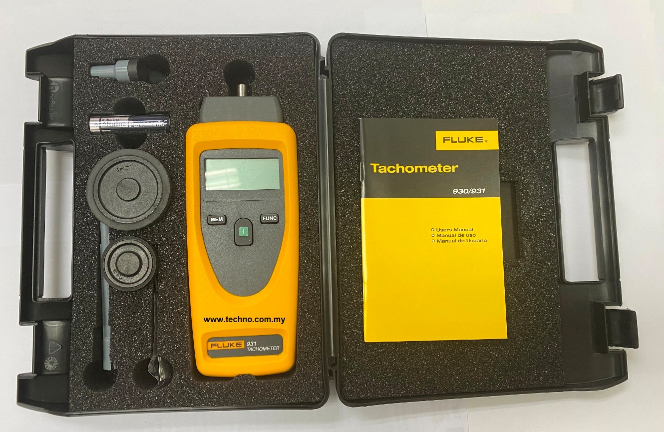 FLUKE 931 Contact and Non-Contact Dual-Purpose Tachometers Digital Handheld Tachometer Model: 931 - Kings Trading. 