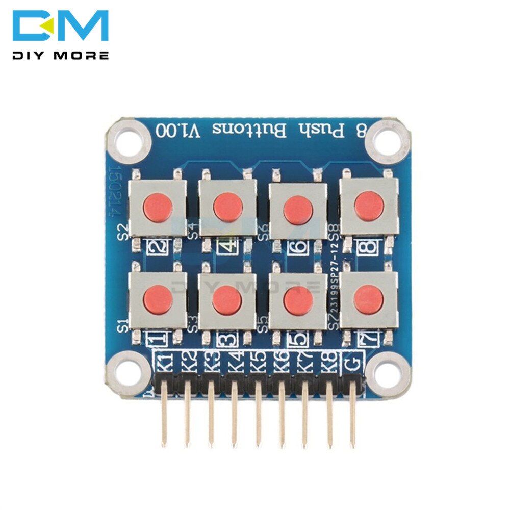 【happy one】2x4 Keypad 4x2 Keypad 8 Push Buttons V1.00 Key Board Matrix Keyboard Button Arduino AVR 2*4 Module PIC. 