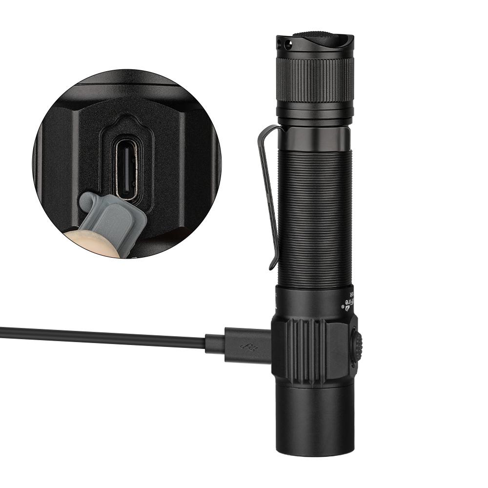 Trustfire T10R Army Tactical Flashlight 1800Lumen Powerful Type C USB Rechargeable 18650 LED Rechargeable Military Tactical Lamp. 