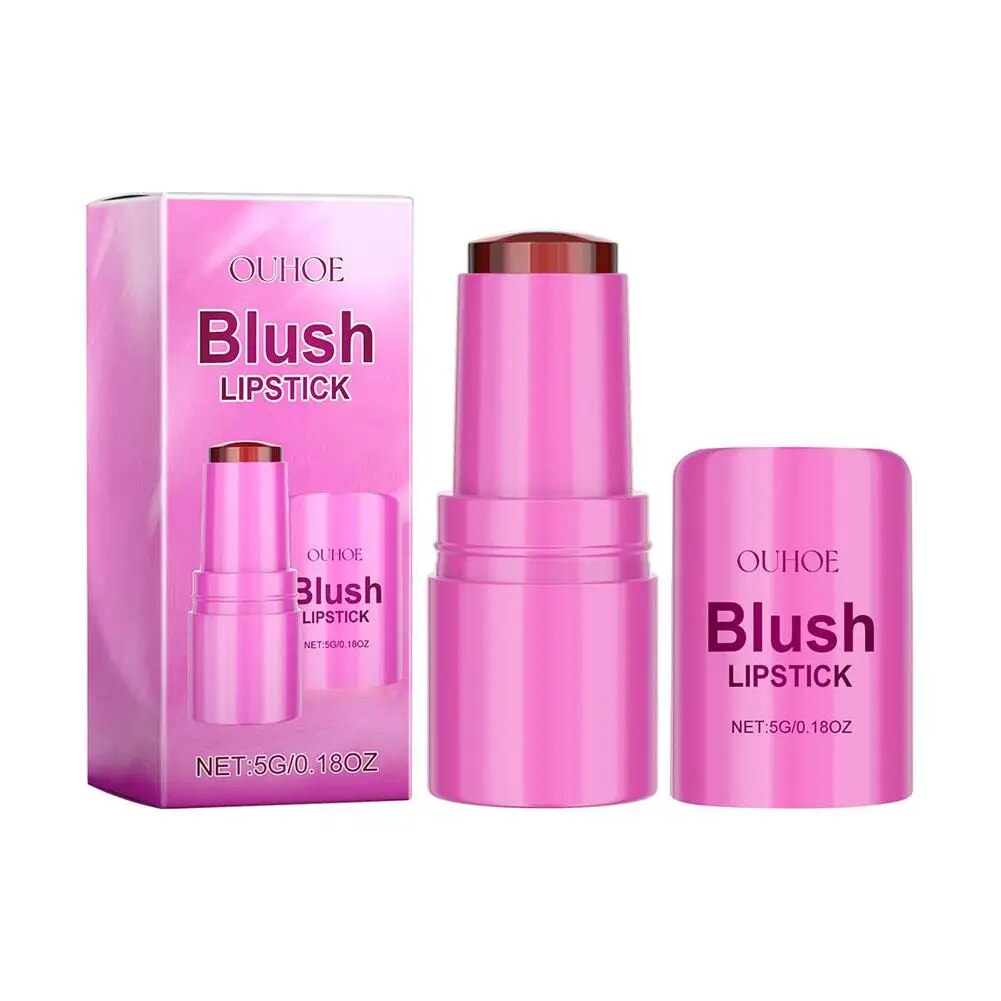 Blush Jelly Lipstick Rouge Cream Shimmer Blusher Stick Color Matte Moisturizing Blush Lip Makeup Cheek Tint Monochrome Mud I4f7. 