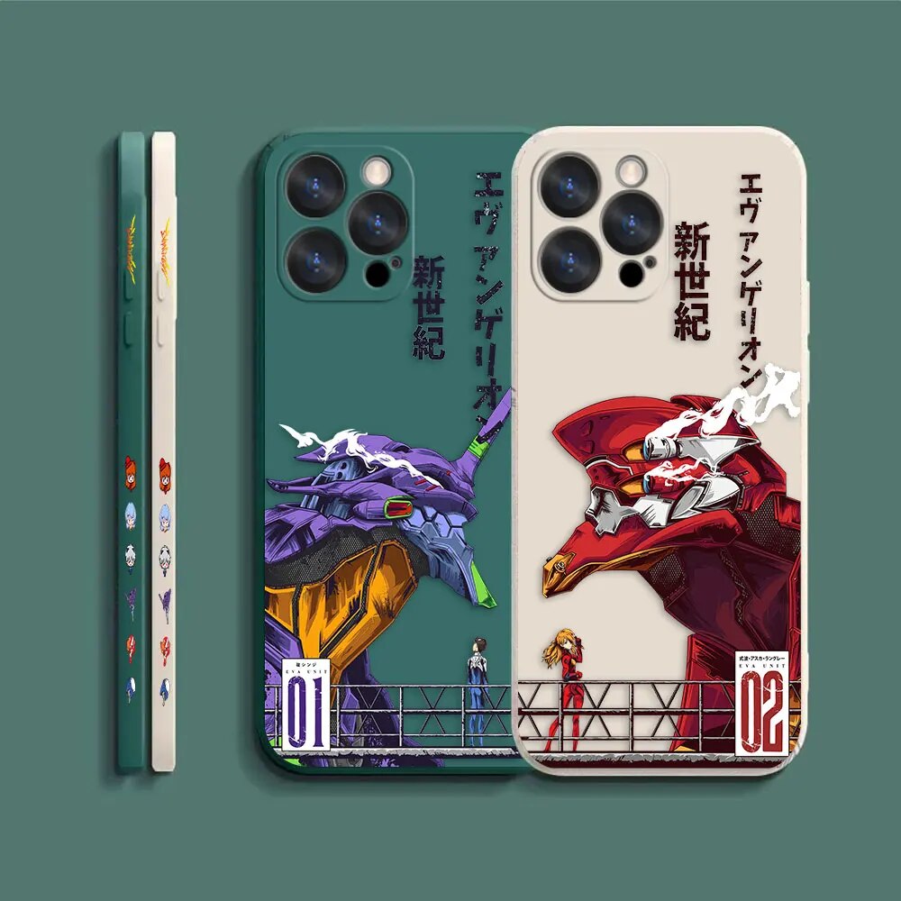 New E-Evangelion-n 002 Case For Apple iPhone 14 13 12 11 Pro XS Max Mini X XR SE 7 8 6 15 Plus Colour Shockproof Liquid Case. 