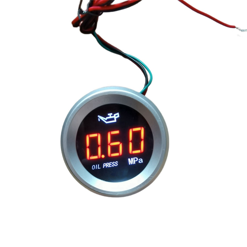 52mm Oil Pressure Gauge Car Digital Meter LED Display Without Sensor Round Digital Oil Gauge. 