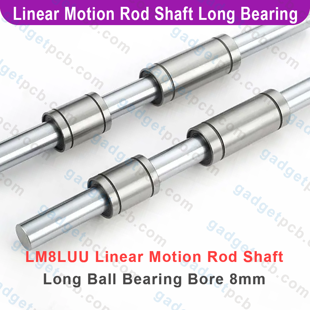 LM8LUU Linear Motion Rod Shaft Bearing 8mm Inner Diameter 8mm Bore Linear Motion Long Ball Bearing Bushing For 3D Printer CNC Machine. 