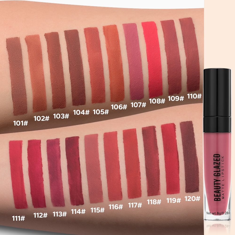 Beauty Glazed Matte Waterproof Liquid Lipstick. 