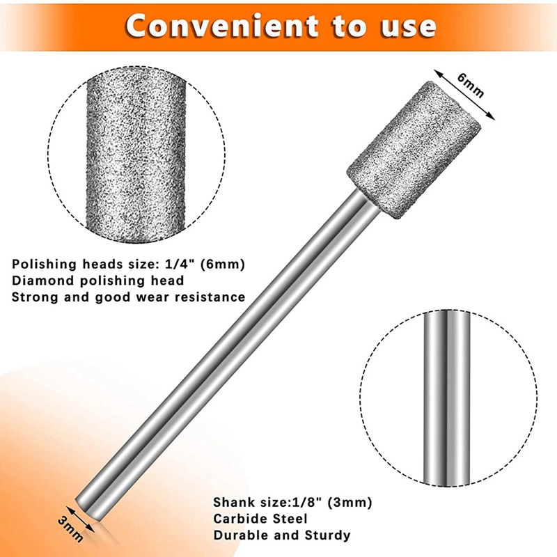 40 Pieces Diamond Burr Bits Stone Carving Set for Dremel Rotary Tool. 