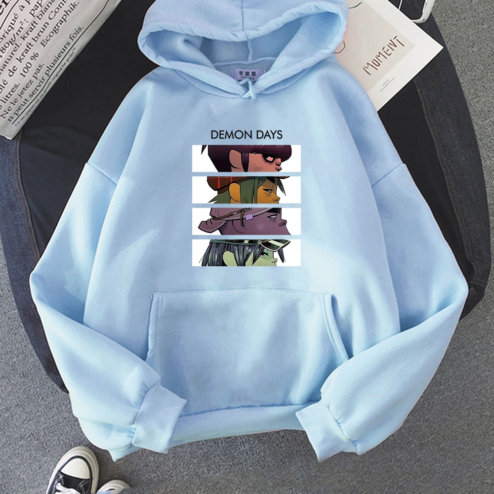 Spring Music Gorillaz Hoodie Tops women's Streetwear -hop Clothes Costumes Men Hoodies Oversize Sweatshirts Hat Clothing Tops. 