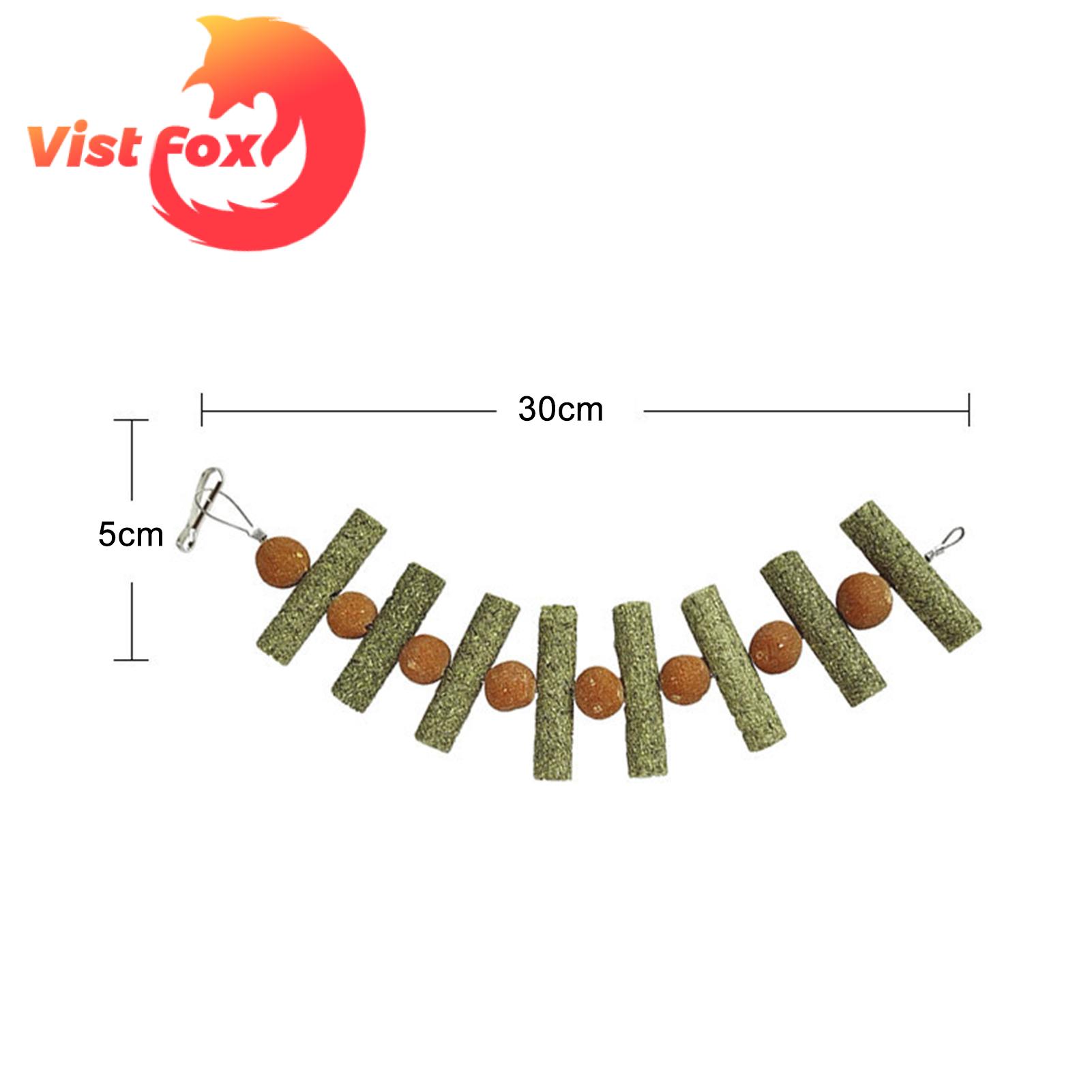 Vist Fox Rabbit Molar Stick Teeth Grinding Grass Cake Stick String Pet Chew Toy. 