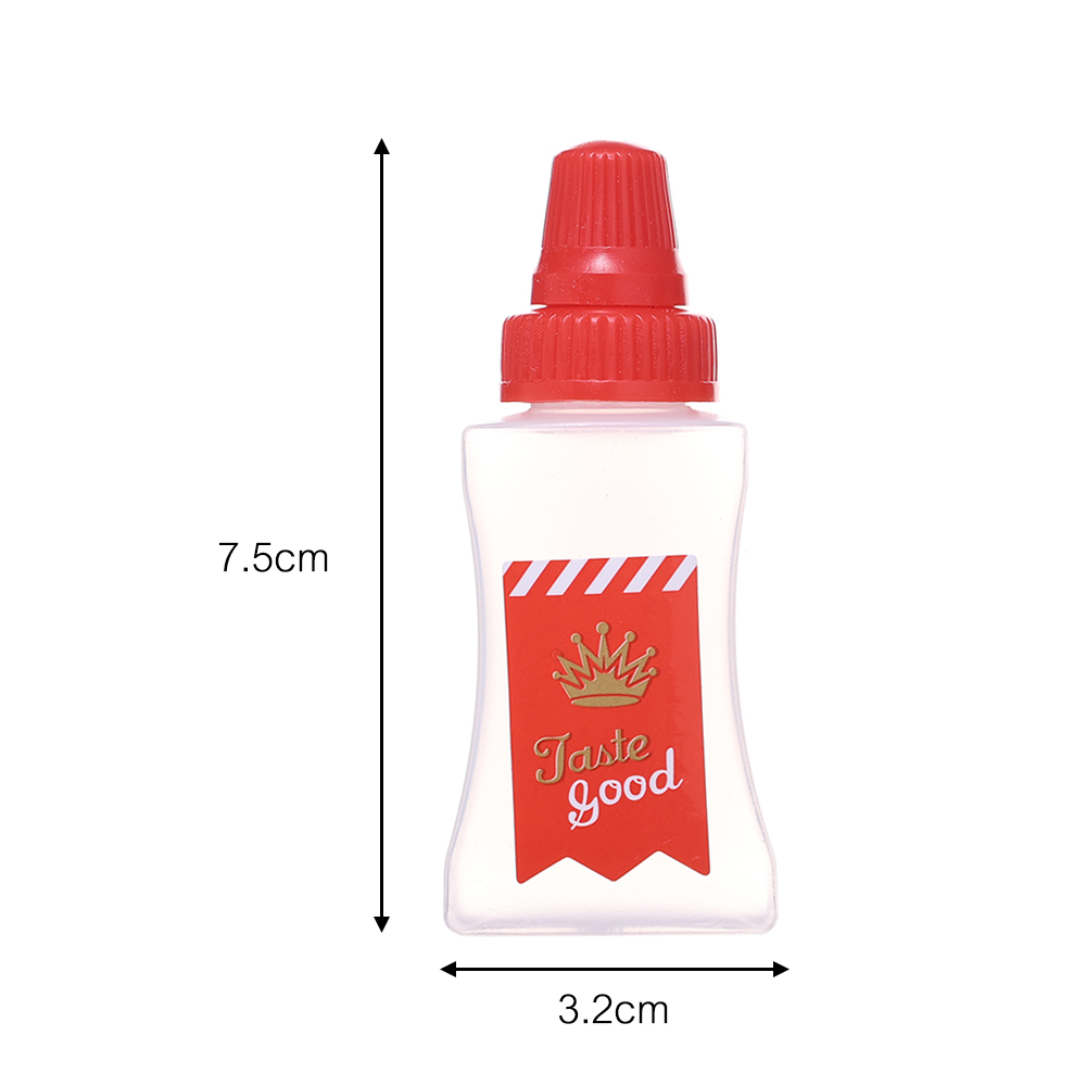 (New)2Pc/and Portable Mini cute queeze oy auce Ketchup Bottup Box Container Cartoon Platic Lunch Box alad Boots Acceorie. 