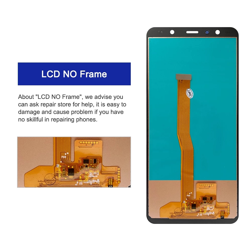 LCD No Frame For Samsung Galaxy A7 2018 A750 SM-A750F A750G Display Touch Screen Digitizer Assembly Replacement Parts. 
