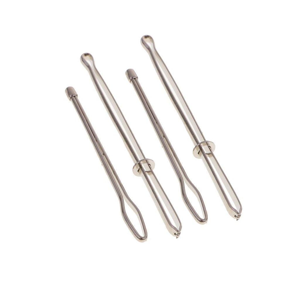 4 Pieces Bodkin Wear Elastic Threader Belt Ribbon Weaving Tools Stainless Steel Threaders. 