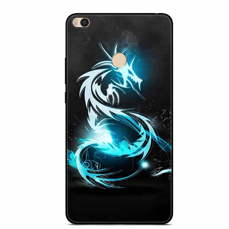For Xiaomi Mi Max 2 Case Animals Painted Black Silicon Soft Bumpers for Xiaomi Mi Max 2 TPU Coque MAX2 Protective Capa Cool Wolf. 