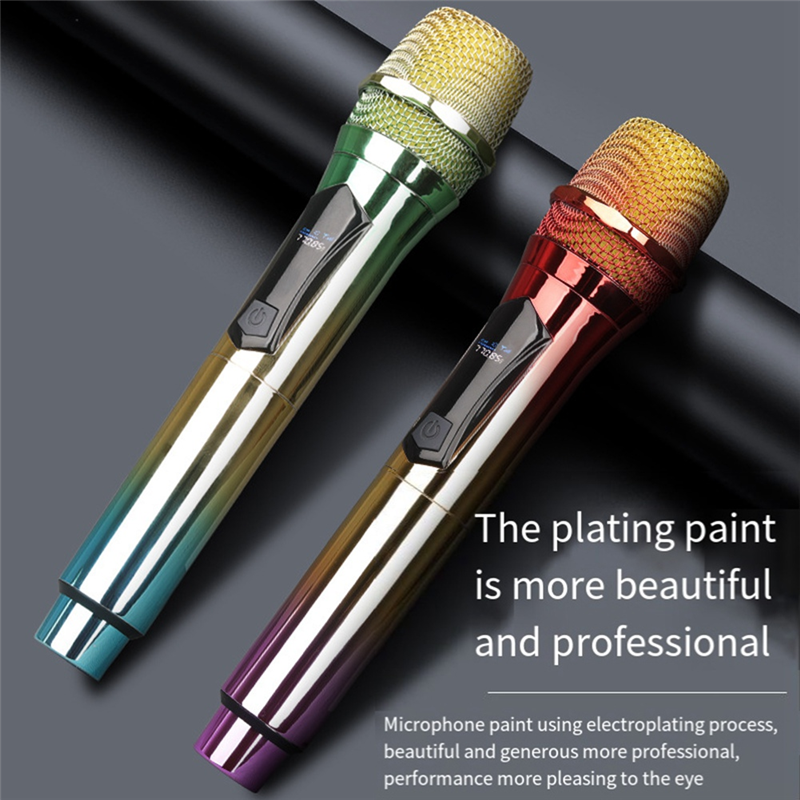 Wireless Microphone, Handheld Dynamic Microphone Wireless Mic System Set with Rechargeable Receiver C Easy to Use. 