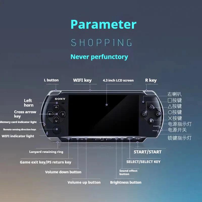 Psp 3000 4.3-Inch Lcd Retro Nostalgic Handheld Piano Paint Button Collection X Psp 4 Colors Can Choose Complete Accessories Gift. 