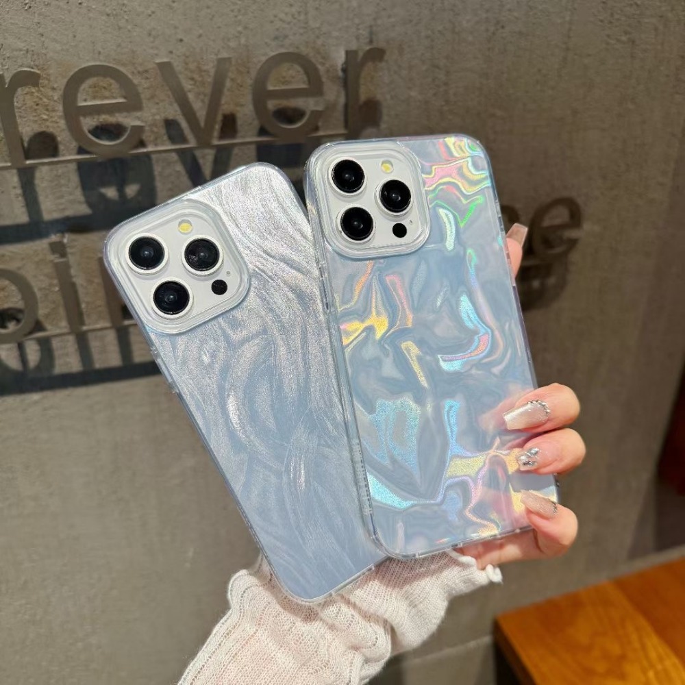 Shock Absorber Protective Soft Cover For Samsung A50 Galaxy A30S A50S A21S A31 A51 4G M40S A71 Luxury Electroplated Couple Shell Feather Water Ripple Pattern Transparent And Glossy Phone Case Dreamy All Inclusive Lens Casing. 