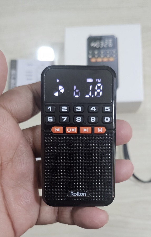 Rolton T1 Portable FM Mini Radio Bluetooth TF Card With Flashlight. 