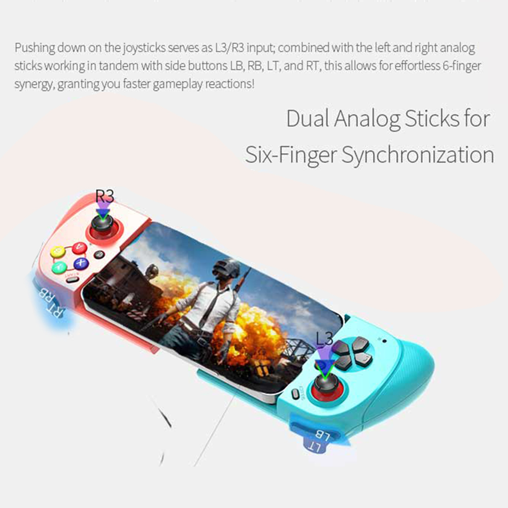 MOCUTE-062 Retractable Gamepad Controller Joystick Wireless Bluetooth Controller Retractable Gamepad Suitable for Android/iPhone Switch. 