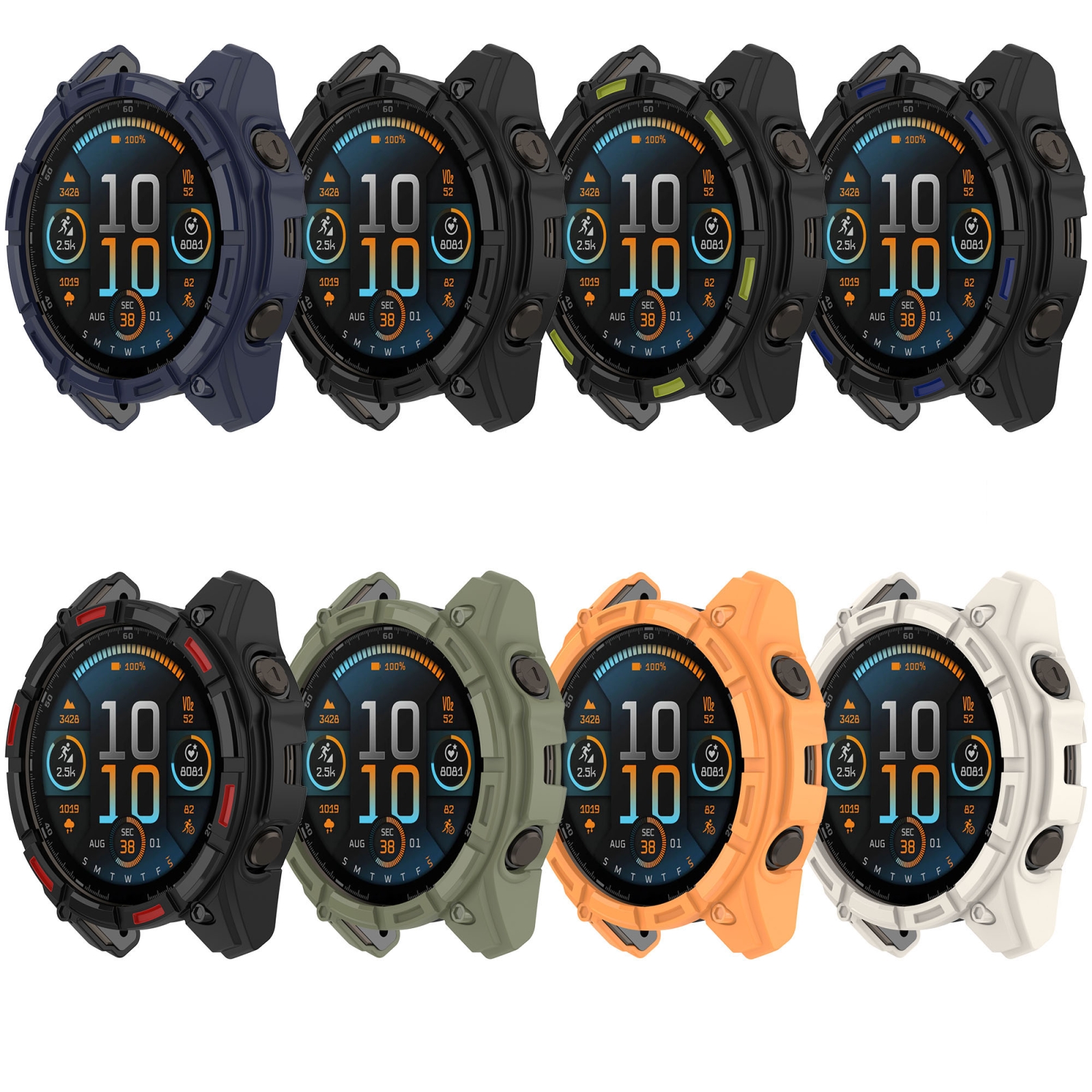 Armor Hollow TPU Half Coverage Watch Protective Case For Garmin Fenix 8 AMOLED 47mm. 