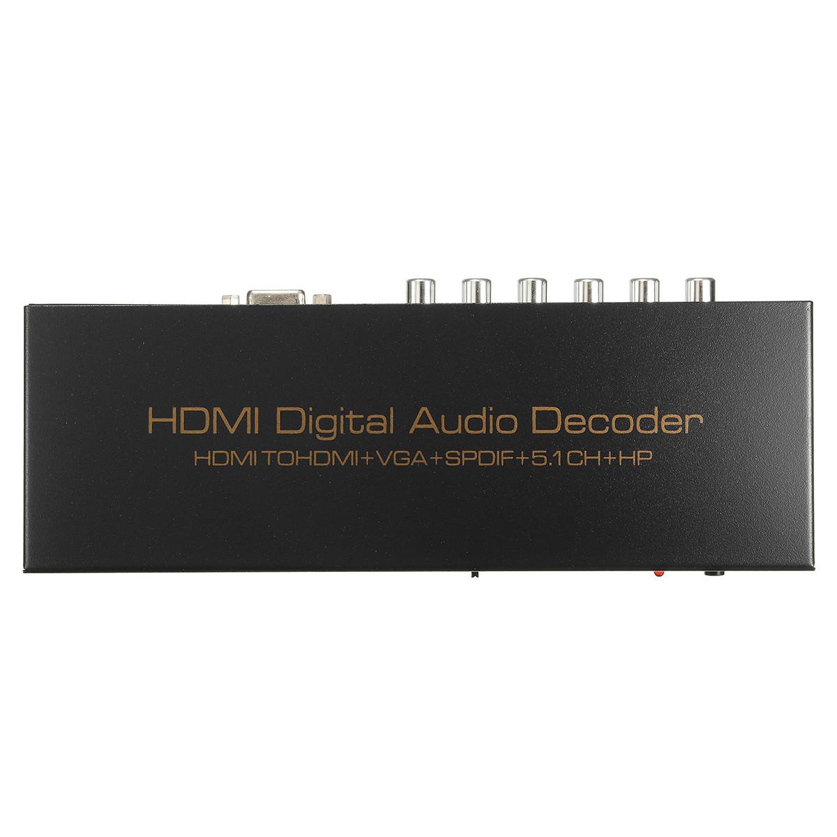 HDMI Digital Audio Decoder HDMI TO HDMI + VGA + SPDIF 5.1CH HP Converter Adapter US - US. 