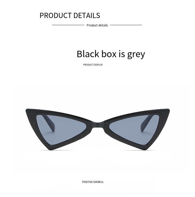 Whimsical Understated -Craftsmanship and Trendy -Korean Style Ulzzang Retro Triangle Cat Eye Sunglas- Progressively Better. 