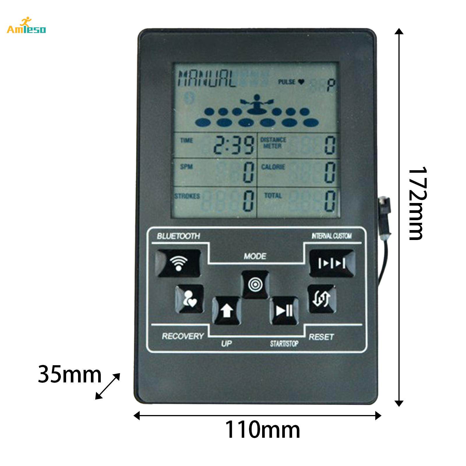 Portable Rowing Machine Counter Digital Time/Distance/Calories Measurement. 