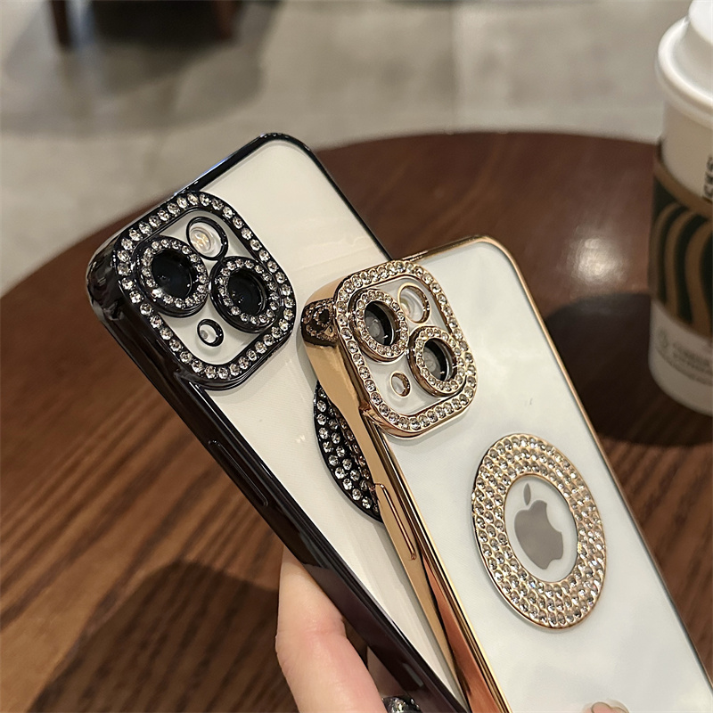 SUNAUDE For iPhone 11 Pro Max Mobile phone case with missing label and diamond inlay series sparkling and personalized high-end 2023 new and fresh new product phone protection case comfortable soft anti slip protection case. 