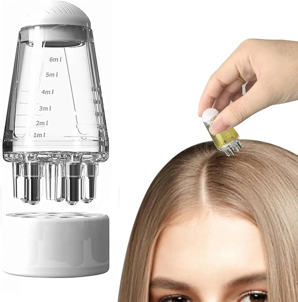 Scalp Applicator Liquid Comb Portable Mini Massage Comb Essential Oil Liquid Guiding Massager Anti Hair Loss Scalp Care Tools oil Applicator. 
