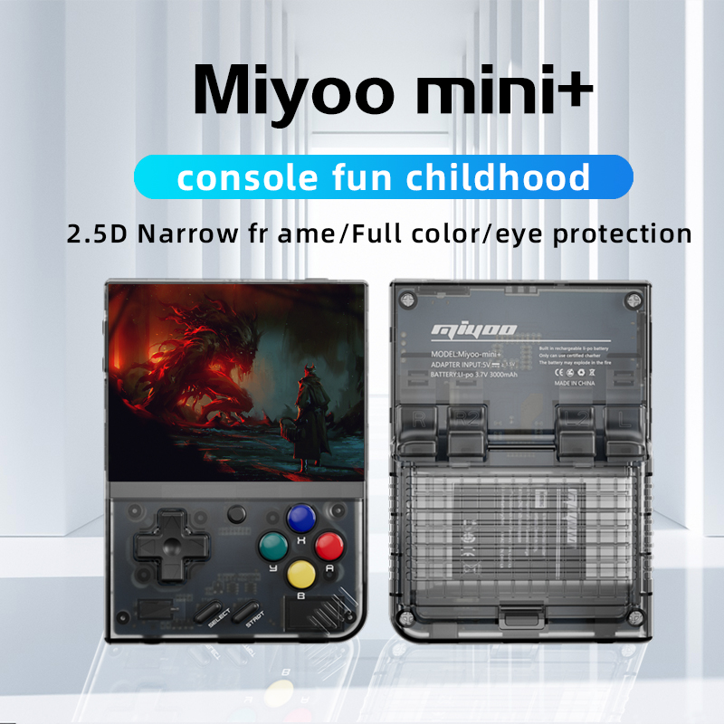 POWKIDDY Miyoo Mini+ Plus Onion OS Retro Handheld Game Console 3.5 Inch -Option -White-128G-Option -White-128G. 