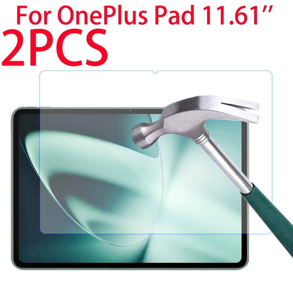 2PCS For OnePlus Pad 11.61 Tempered Glass Screen Protector One Plus Tablet 9H Full Cover Clear Front Protective Film Guard. 