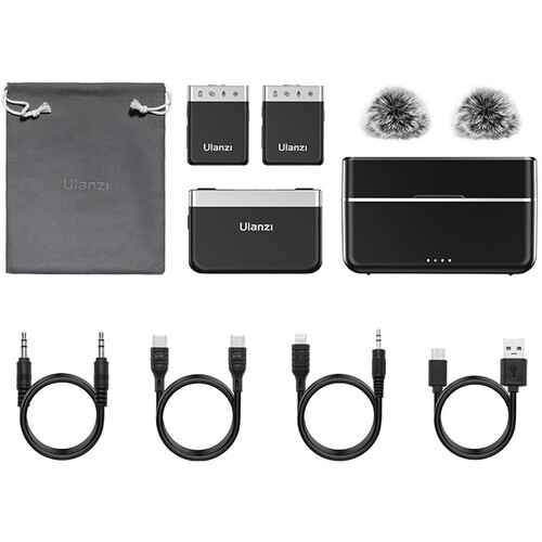 Ulanzi AM18 U-Mic 2-Person Wireless Microphone System for Cameras and Mobile Devices (2.4 GHz). 