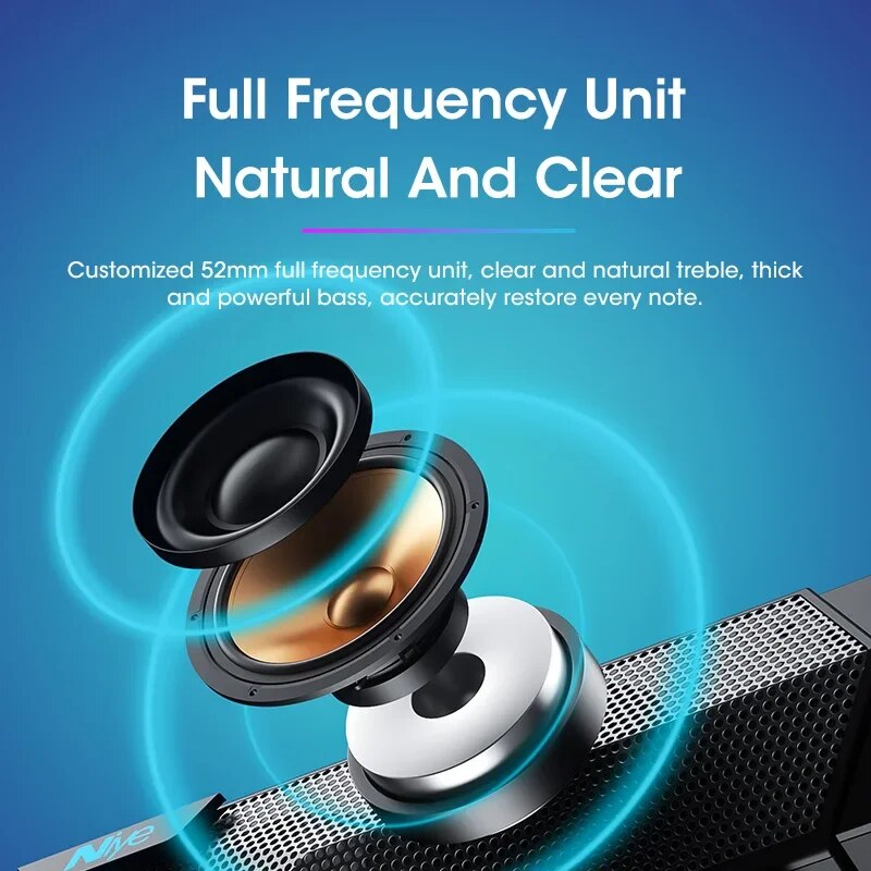 4D Stereo Sound Bar PC Speaker Surround Soundbar Bluetooth Wireless Wired Computer Speakers RGB Subwoofer for Laptop Theater TV. 