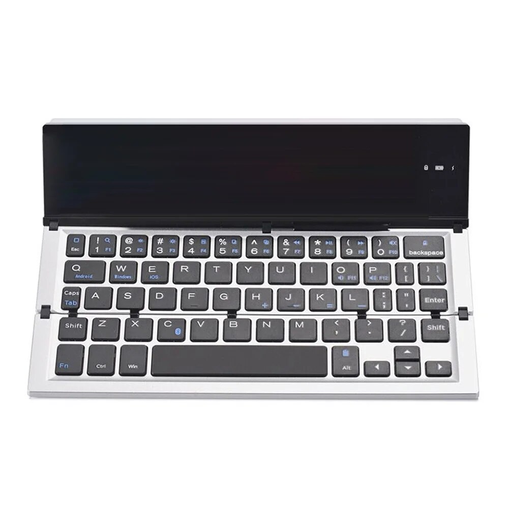 BOW Folding Keyboard Wireless Rechargeable Foldable Bluetooth Keyboard Pocket Keyboard with Pocket Size for Phone iPad. 