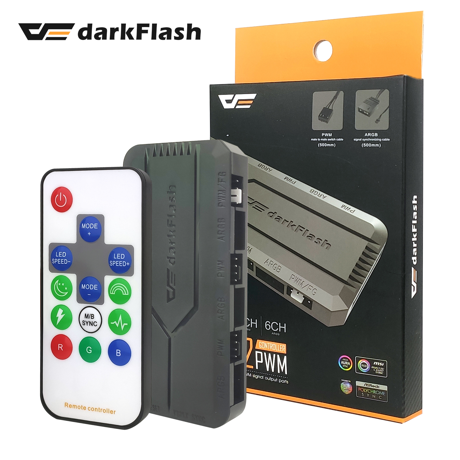 Darkflash INF24 Pro 120mm White Rgb PC Case Fan Infinity 3 Pin 5V Sync Argb 4 Pin Pwm Connector Cooling Fans for Desktop. 