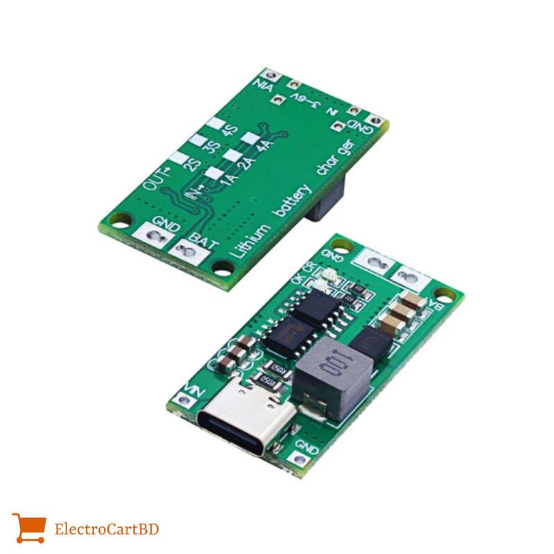 2S/3S/4S - 2A Step-Up Boost Charging Module Type-C Lithium Li-ion Battery Charging Power Protection Board 8.4V 12.6V 16.8V. 