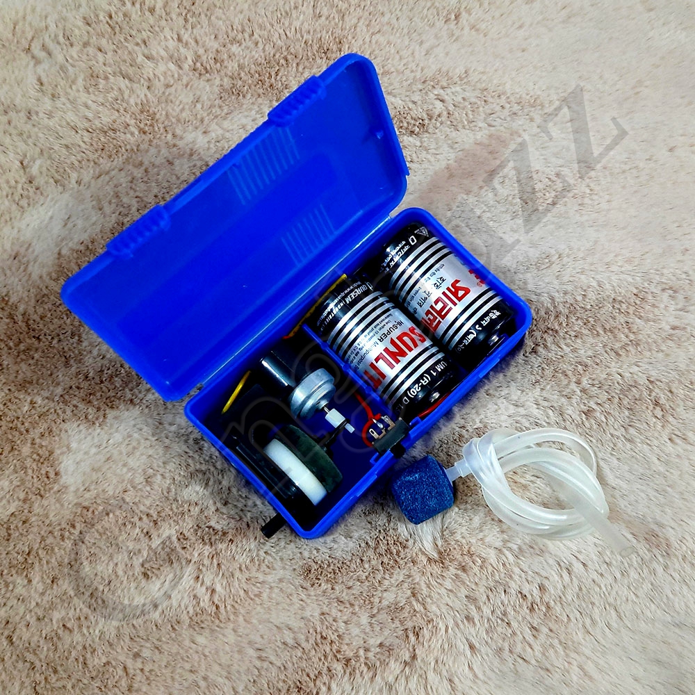 Battery Powered Aquarium Air Pump - RS Electrical (R-101) Single Output - High-Quality Aquarium Portable Battery Air Pump | Keep Your Aquarium Oxygenated While There Is No Electricity |. 
