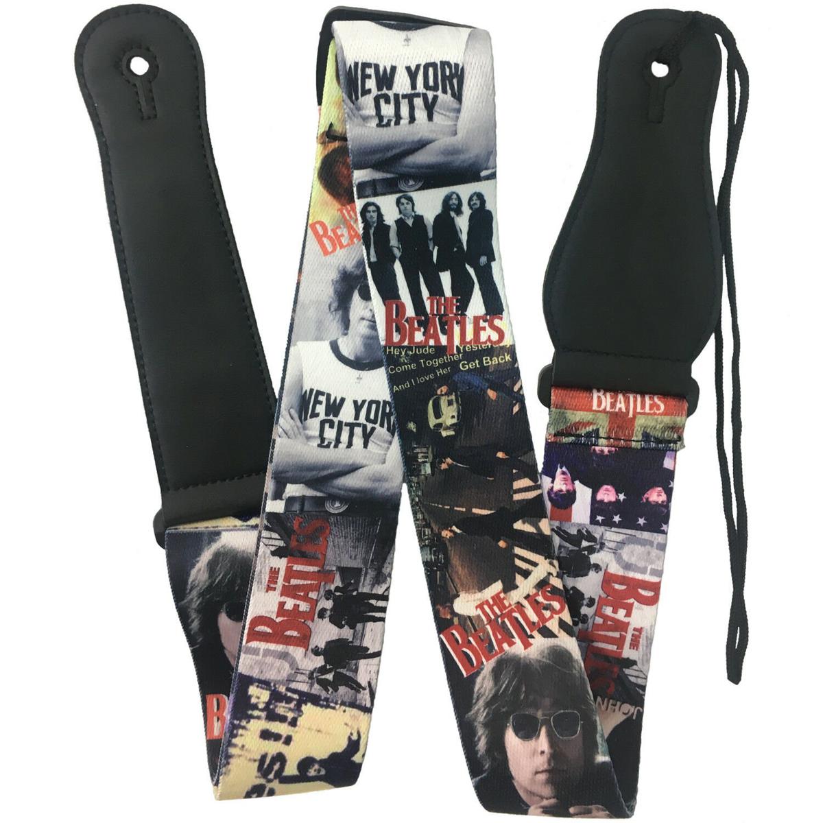 BUY 1 GET 1 FREE - Guitar Strap RockYou With Leatherette Ends And Pick Holder – BEATLES