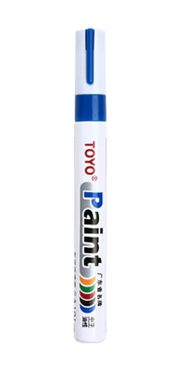 TOYO Blue Color Marker Waterproof Permanent Marker tire tread rubber paint metal face Permanent Paint Marker Pen