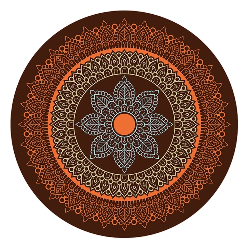 【happy one】Pad,Round Mouse Mat,Small Mousepad with Non-Slip Rubber. 