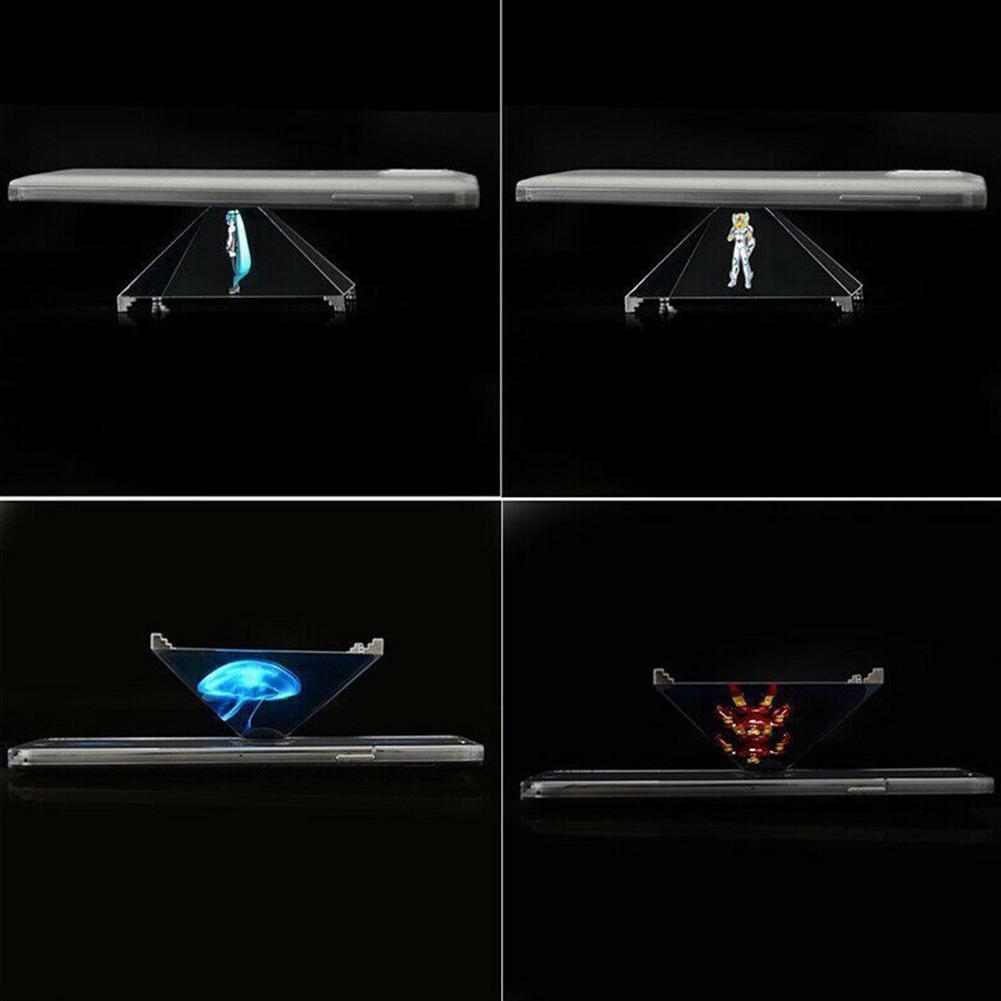 Mobile Phone Projector 3d Hologram Pyramid Display Projector Video Stand For Smart Mobile Phone. 