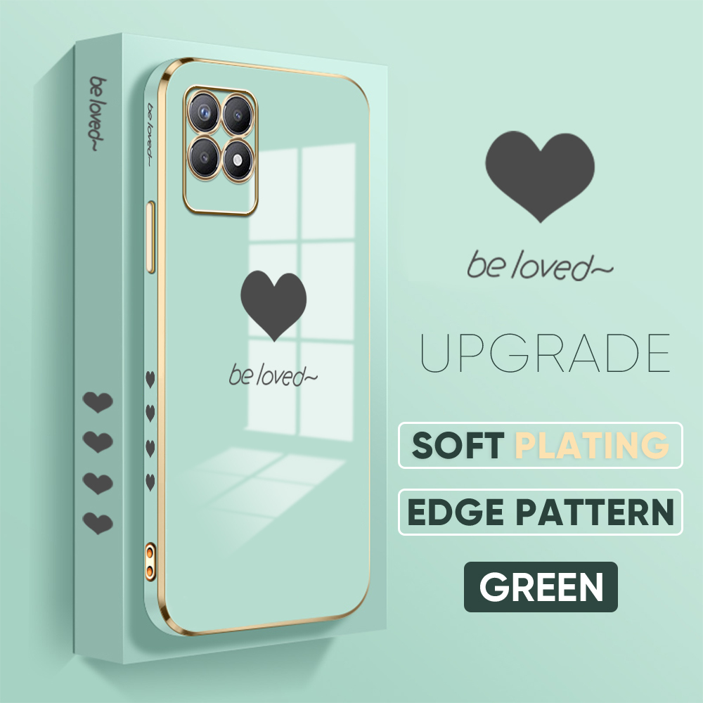 Jizetin (Free Lanyard) for Realme 8i Narzo 50 Back Cover Heart