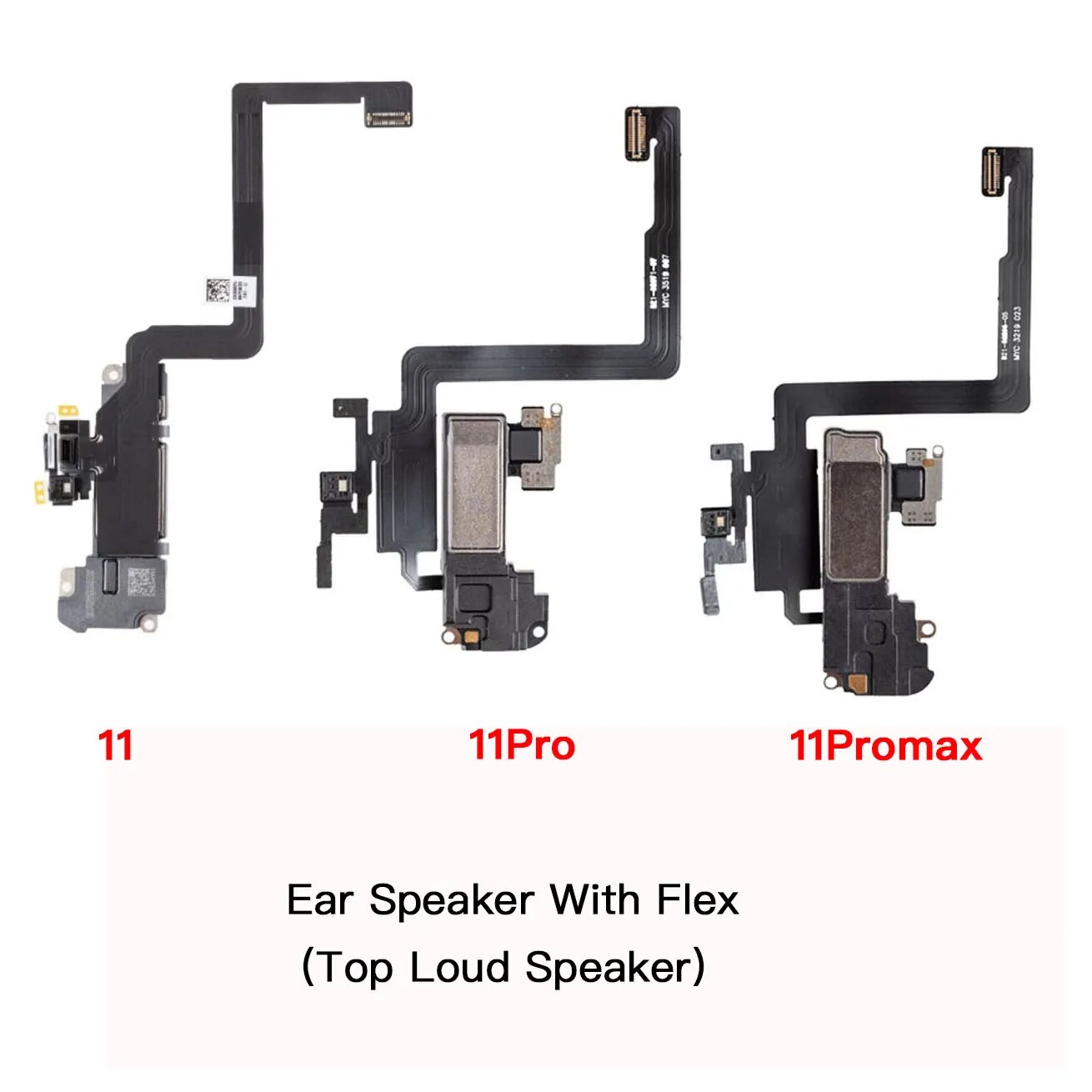 Front Ear Speaker With Flex Cable For iPhone X XR XS 11 Pro Max Top With Bottom Loud Speaker Replacement. 