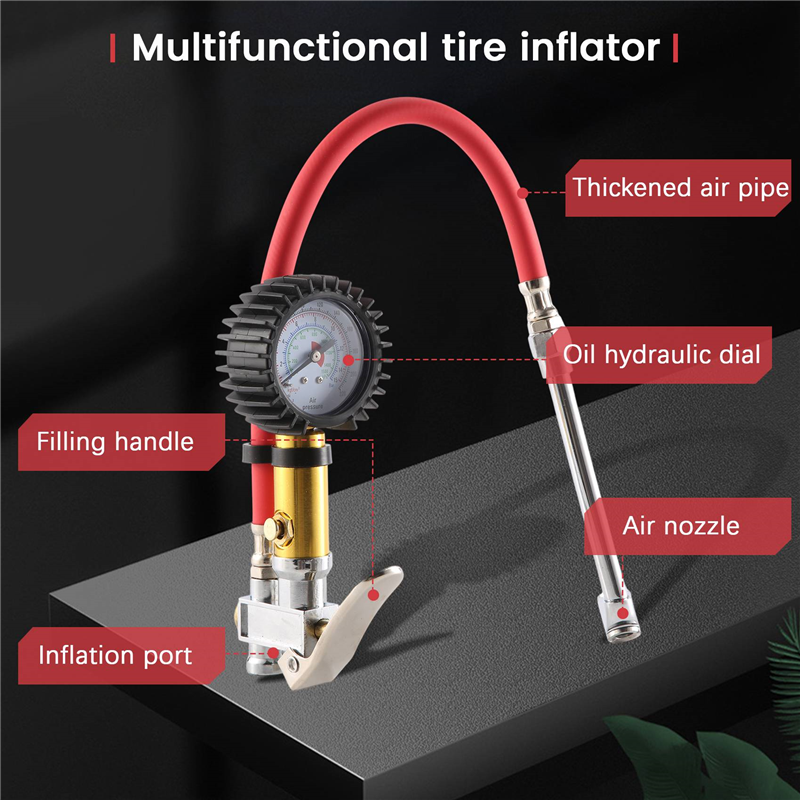 【Xiaofeng】Digital Tire Gauge Pressure With Pvc Pipe Hose. 