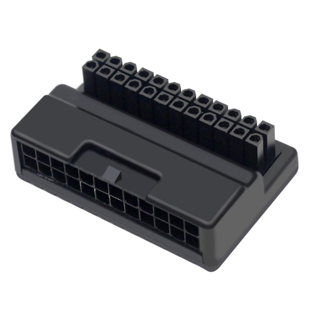 ATX 24 Pin To 90 Degree Power Plug Adapter 24Pin Power Supply Modular Turning Connector for Desktop PC Mainboard. 