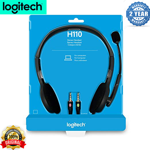 Logitech H110 Wired Headset, Stereo Headphones with Noise - Main Image