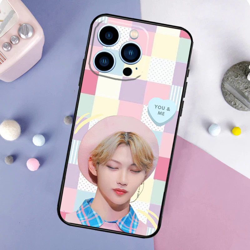 【Solitary waves】Stray Kids Felix Phone Case For iPhone 15 14 Pro Max 11 12 13 Mini XR X XS Max 8 7 Plus SE 2020 Cover. 