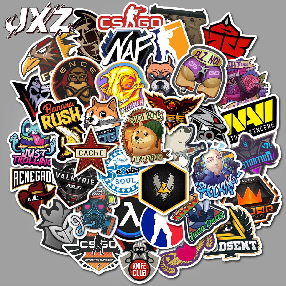 【happy one】50Pcs/pack CS GO Stickers Motorcycle Game Sticker Laptop Funny Graffiti Stickers Mixed Waterproof Decals