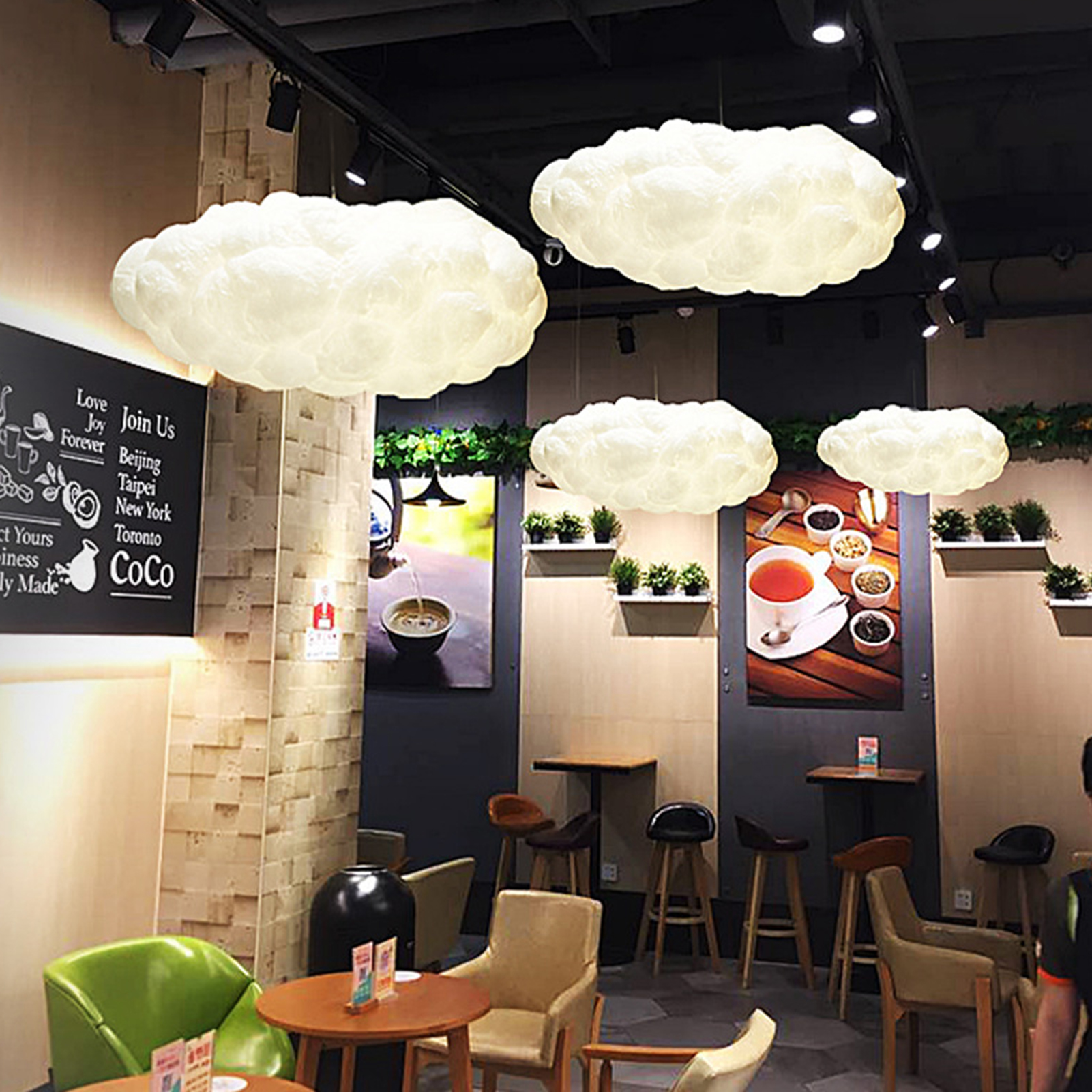 Cloud Light Low Consumption Safe Delicate DIY LED Hanging Cloud Lamp. 