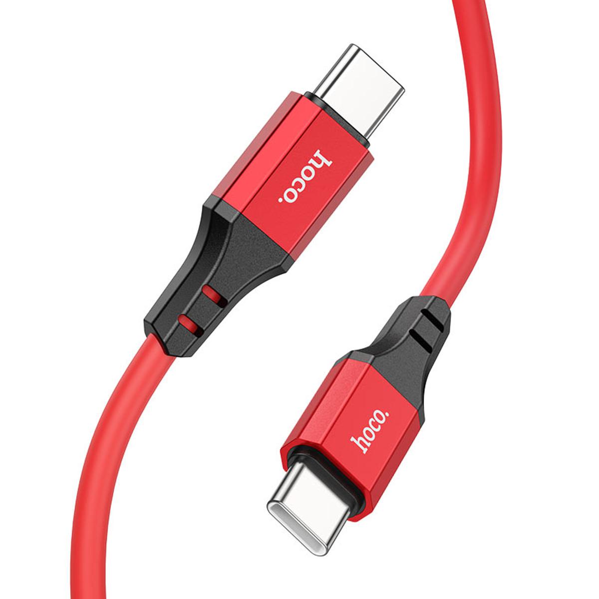 Hoco X86 Spear, Type-C to Type-C charging data cable, 1m, silicone and aluminum alloy, supports 60W (20V/3A) for laptops and 3A
