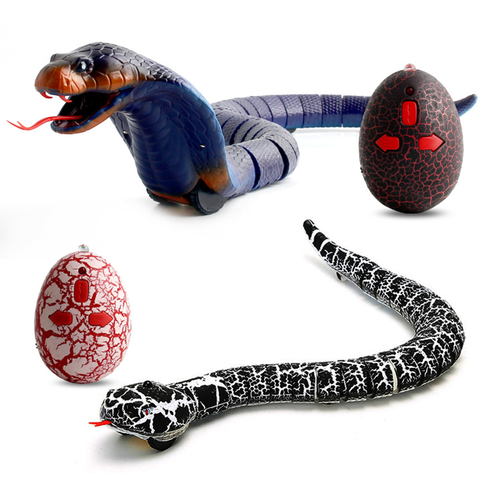 Infrared Remote Control Simulation Snake Realistic Modeling Animal Spoof Toy. 