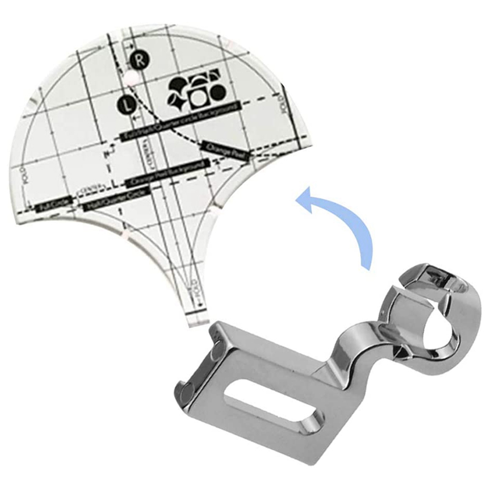 2X DIY Patchwork Maker Kit & Sewing Ruler Shank Ruler Foot Free Motion Darning for All Shank Sewing Machines. 